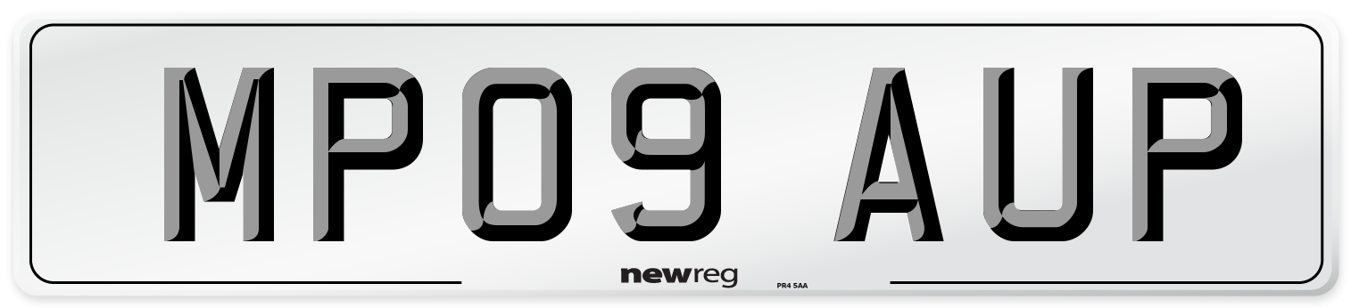 MP09 AUP Number Plate from New Reg